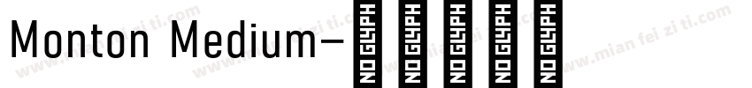 Monton Medium字体转换